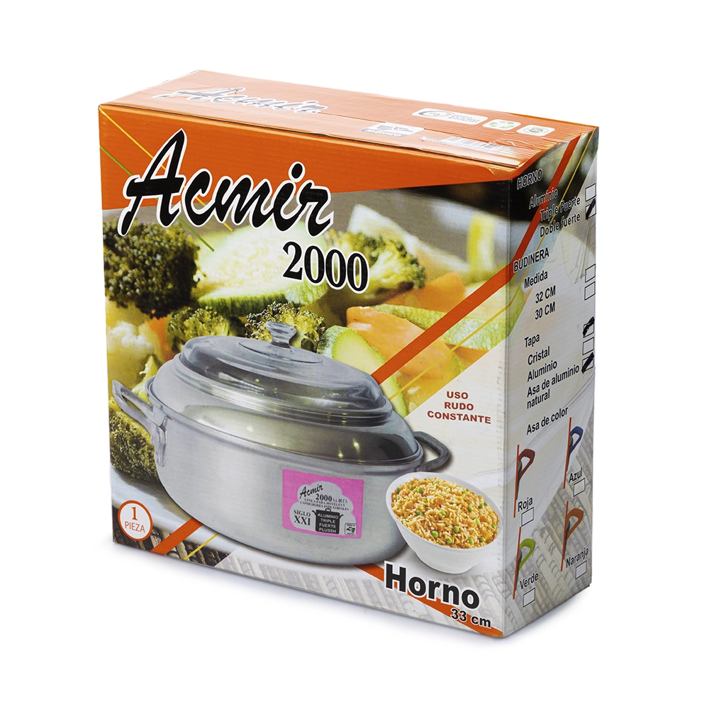 Cacerola 3 en 1 con Tapa de Vidrio 10L Aluminio Acmir 2000 - Imagen 7