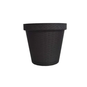 Maceta Rattan Gris Oxford 25cm Plástico La Ardilla