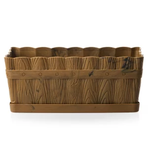 Maceta Jardinera Caoba 34x17 Plástico La Ardilla