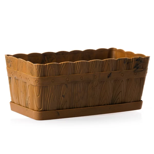 Maceta Jardinera Caoba 34x17 Plástico La Ardilla - Imagen 3