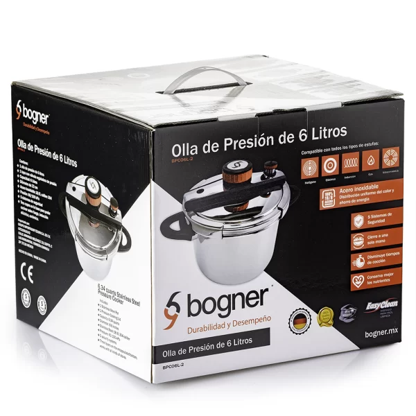 Olla Express Mod2 6L Acero Inoxidable Bogner - Imagen 5