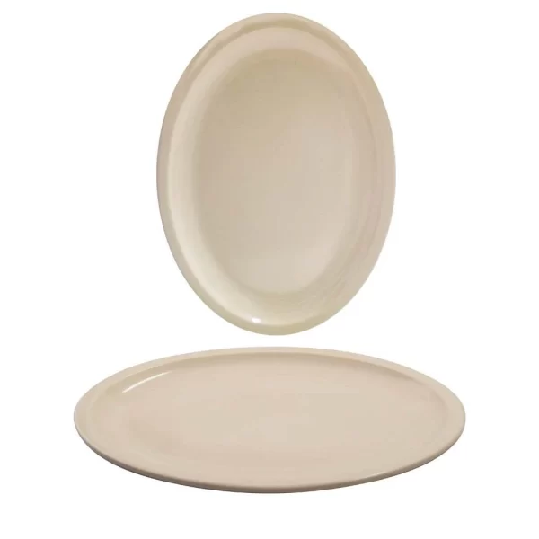 Plato Ovalado Beige 34cm Melamina Távola - Imagen 3