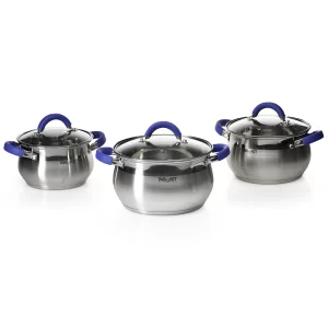 Batería De Cocina 3 Piezas Acero Inoxidable Tab And Kit