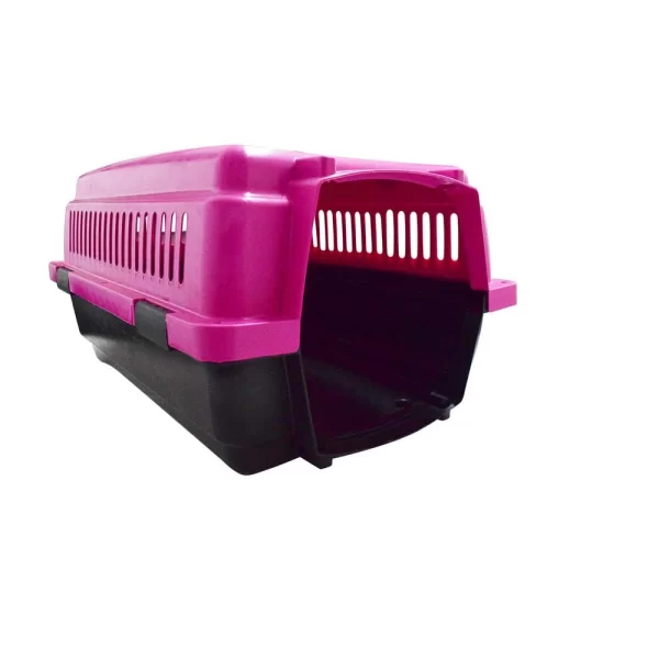 Casa Transportadora Para Perro Kennel Chico Rosa Duna