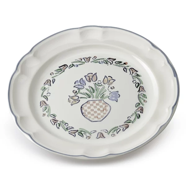 Plato Trinche 27 cm Tulipán Blanco Cinsa