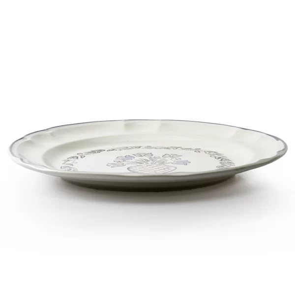 Plato Trinche 27 cm Tulipán Blanco