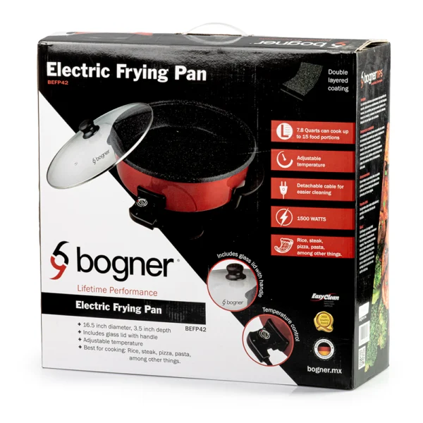 Sartén Eléctrico Antiadherente 7.5L Bogner - Imagen 6