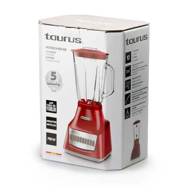 Licuadora Potenza Rouge 10 Velocidades Taurus - Imagen 6