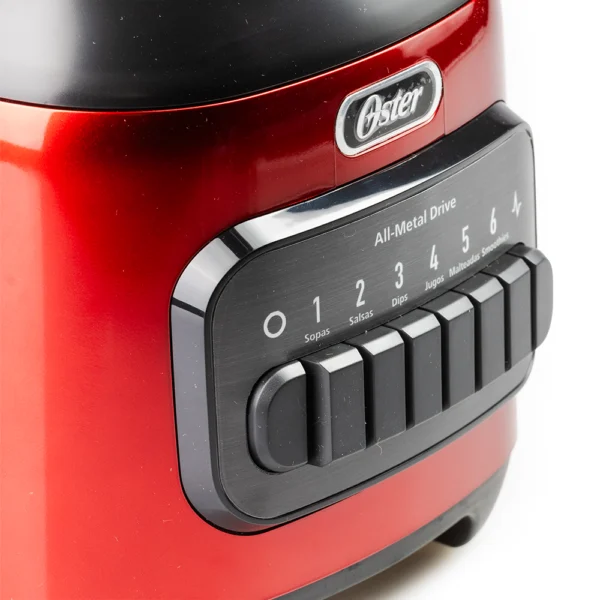 Licuadora 6 Velocidades kitchen Roja Metalico Oster - Imagen 4
