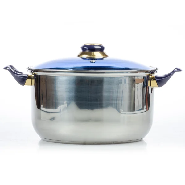 Batería de Cocina La Poblana 12 Piezas Acero Inoxidable Azul - Imagen 3