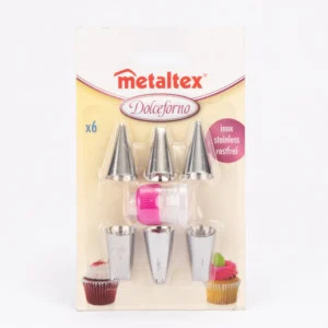 Juego 6 Duyas Acero Inoxidable Metaltex