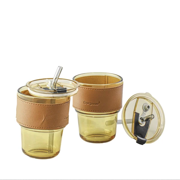 Vaso con Tapa 300ml Vidrio - Imagen 5