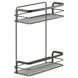 Repisa Doble Para Baño Acero Metaltex