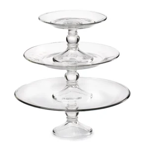 Pastelero Selene 3 Pisos Vidrio Libbey