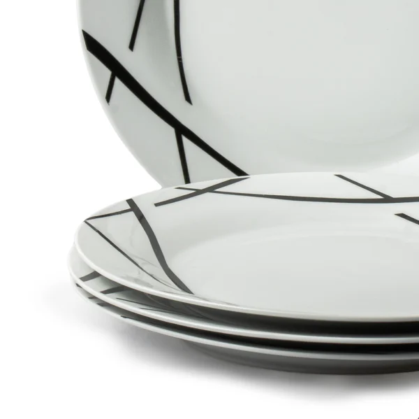 Vajilla 16pzas Black Line Porcelana RSXXI - Imagen 5