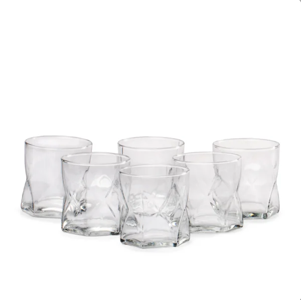 Juego 12 Vasos Rombos Vidrio Libbey - Imagen 2