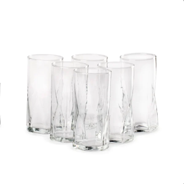 Juego 12 Vasos Rombos Vidrio Libbey - Imagen 3