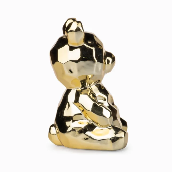 Oso Geométrico Dorado 15.5cm Porcelana Love And Lemons - Imagen 2