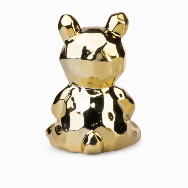 Oso Geométrico Dorado 15.5cm Porcelana Love And Lemons - Imagen 3