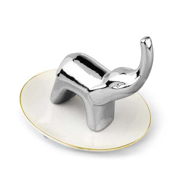 Joyero Elefante Plateado 11.5cm Porcelana Love And Lemons - Imagen 3
