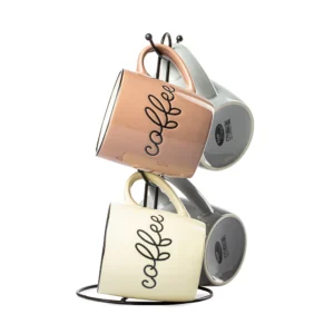 Juego De 4 Tazas Coffee 360ml Porcelana Top Choice