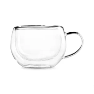 Juego De 2 Tazas Doble Pared 275ml Vidrio Nuvó