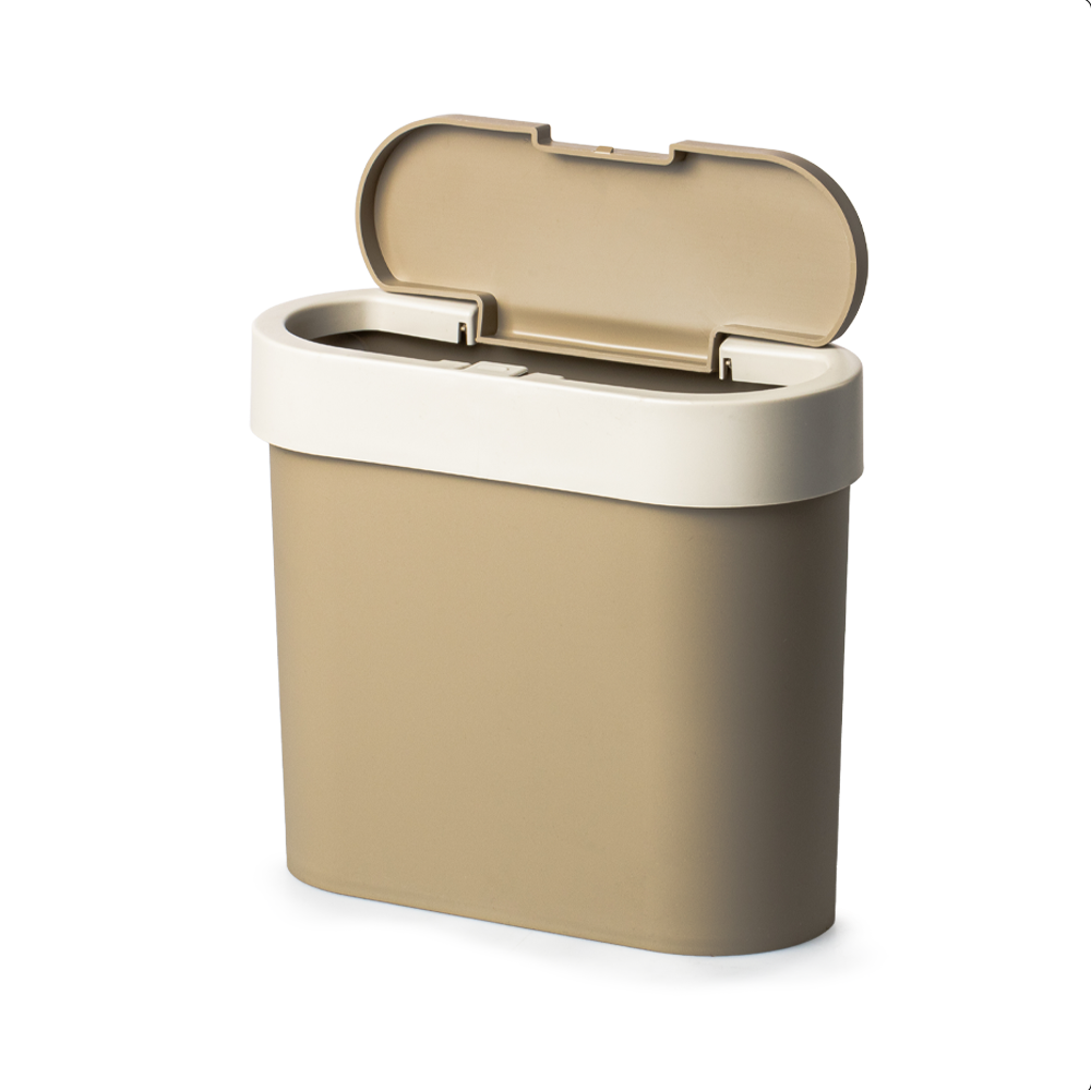 Contenedor De Basura Beige 2.8L Plástico Coza - Imagen 2