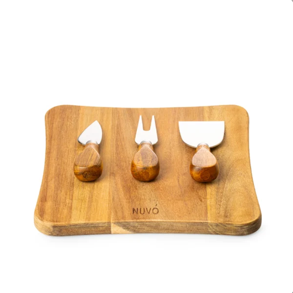 Tabla Para Quesos Con Utensilios Madera Nuvó - Imagen 2