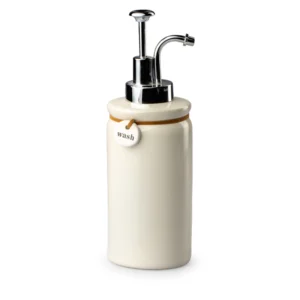 Dispensador De Jabón Beige 350ml Cerámica Top Choice