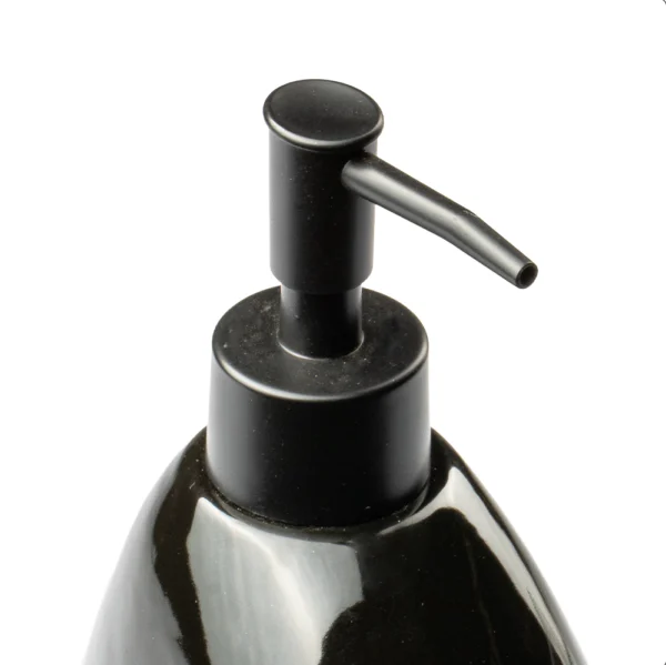 Dispensador De Jabón Negro 250ml Cerámica Top Choice - Imagen 3