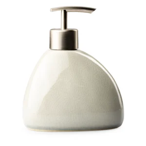 Dispensador De Jabón Gris 250ml Cerámica Top Choice
