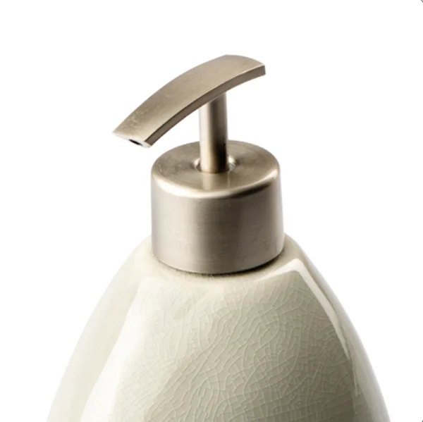Dispensador De Jabón Gris 250ml Cerámica Top Choice - Imagen 3