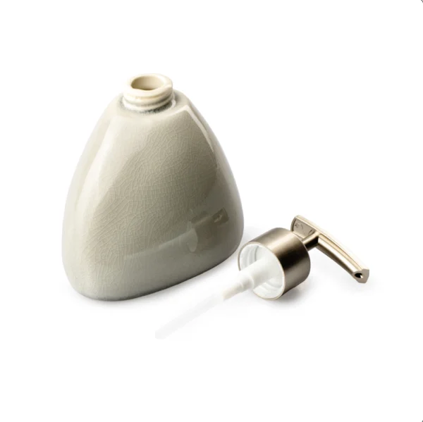 Dispensador De Jabón Gris 250ml Cerámica Top Choice - Imagen 4