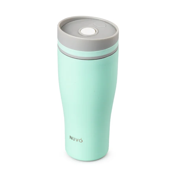Termo Doble Pared Verde 380ml Acero Inoxidable Nuvó - Imagen 2