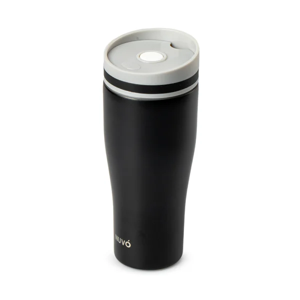 Termo Doble Pared Negro 380ml Acero Inoxidable Nuvó - Imagen 2