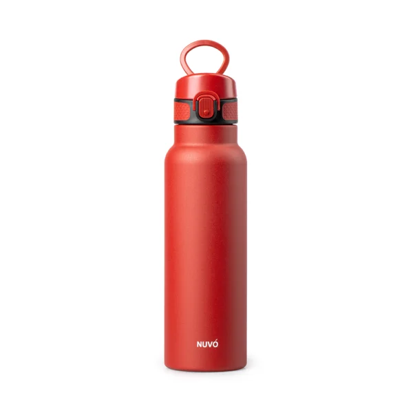 Termo Sujetafácil Rojo 750ml Acero Inoxidable Nuvó