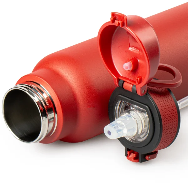 Termo Sujetafácil Rojo 750ml Acero Inoxidable Nuvó - Imagen 4