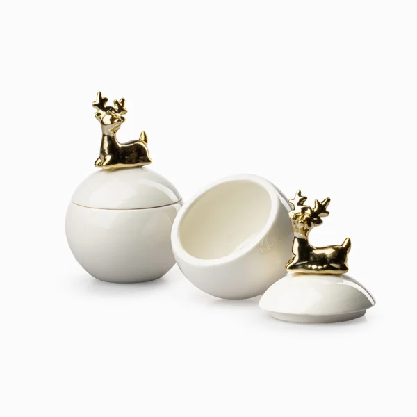 Joyero Reno Rudolph Dorado Porcelana Love And Lemons - Imagen 3