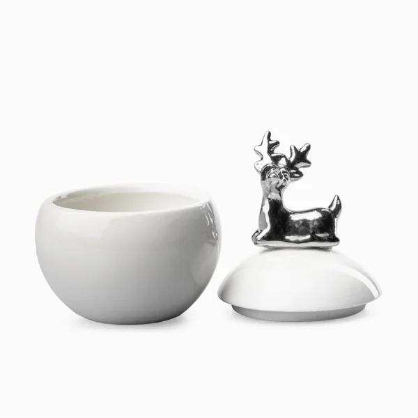 Joyero Reno Rudolph Plateado Porcelana Love And Lemons - Imagen 2