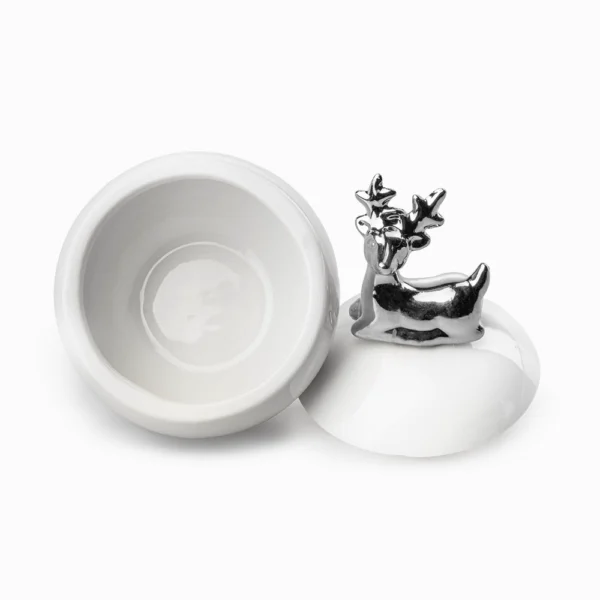Joyero Reno Rudolph Plateado Porcelana Love And Lemons - Imagen 4