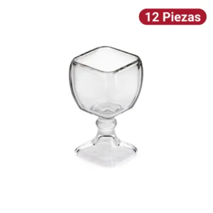Copa Suprema Cuadrada 610ml Vidrio Crisa 12 Piezas