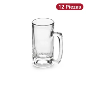 Tarro Cervecero 360ml Vidrio Glassia 12 Piezas