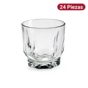 Vaso Whisky Diamante 330ml Vidrio Santos 24 Piezas