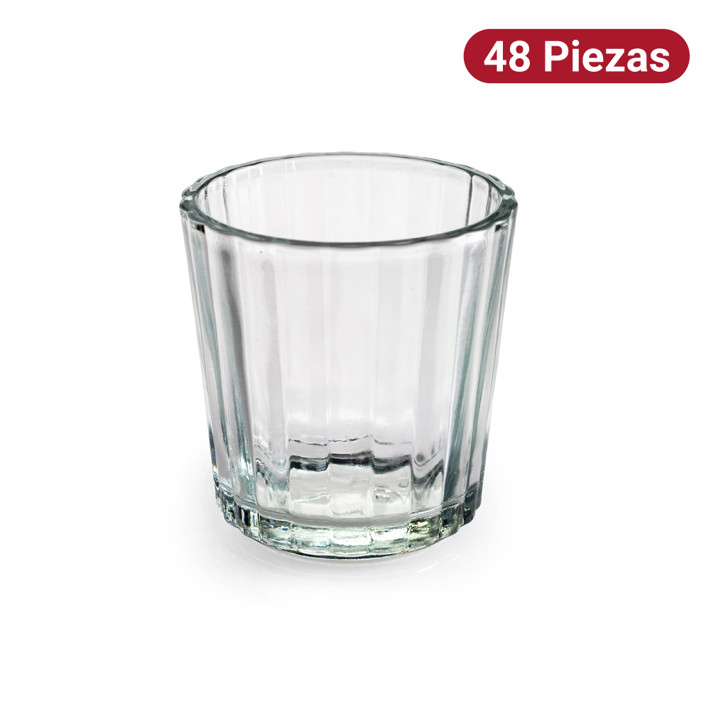 Vaso Mezcalero Cruz 85ml Vidrio Santos 48 Piezas