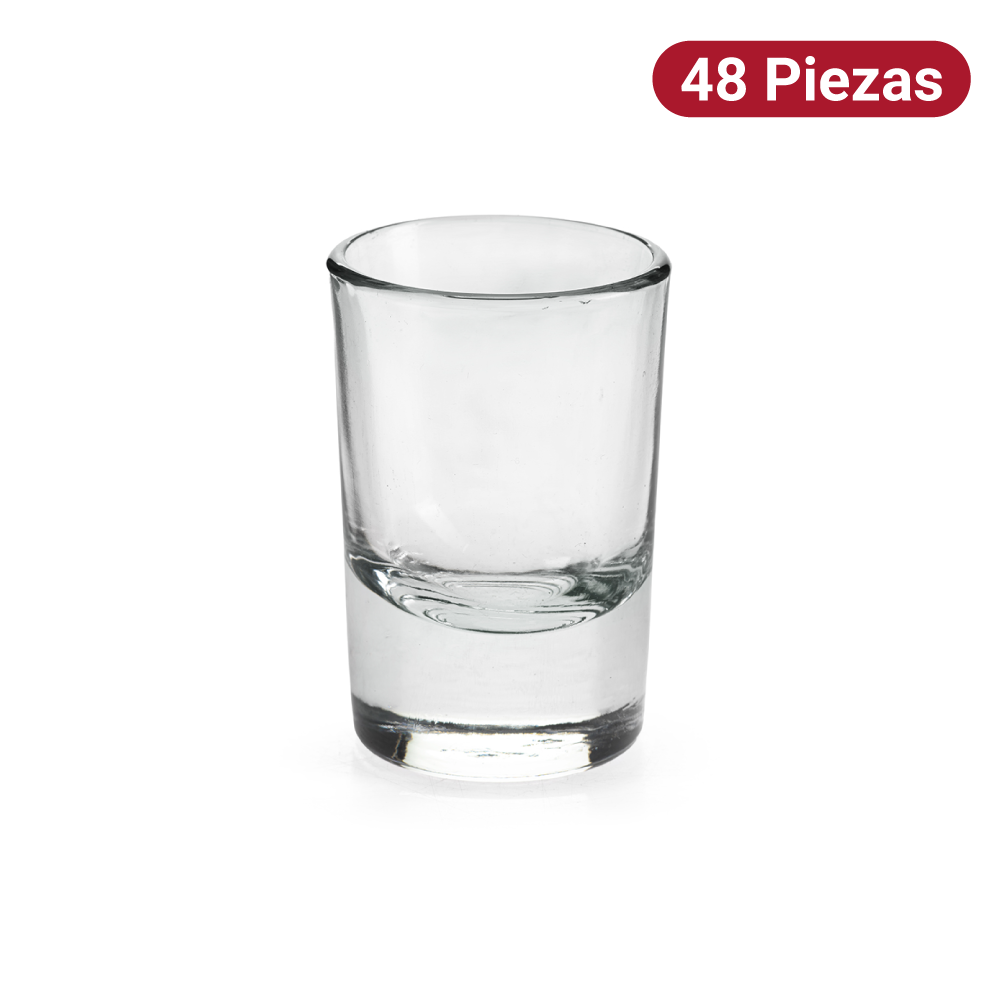 Vaso Tequilero 54ml Vidrio Santos 48 Piezas