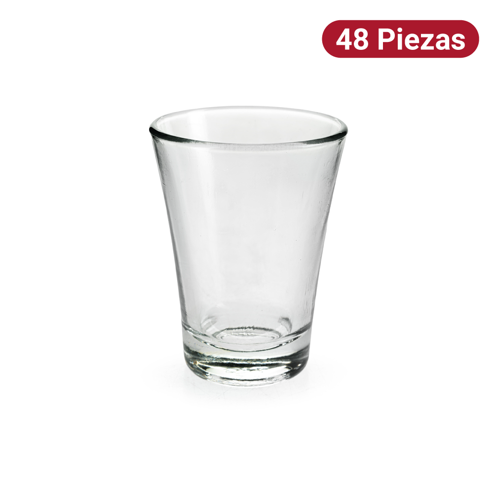 Vaso Tequilero Bogotá 75ml Vidrio Santos 48 Piezas