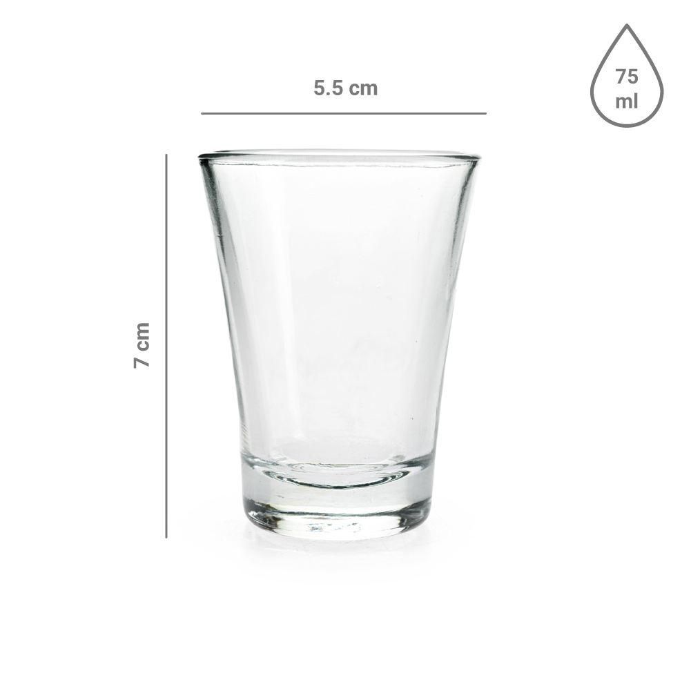 Vaso Tequilero Bogotá 75ml Vidrio Santos 48 Piezas - Imagen 2