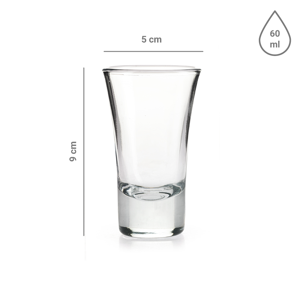 Vaso Tequilero Trompeta 60ml Vidrio Santos 50 Piezas - Imagen 2