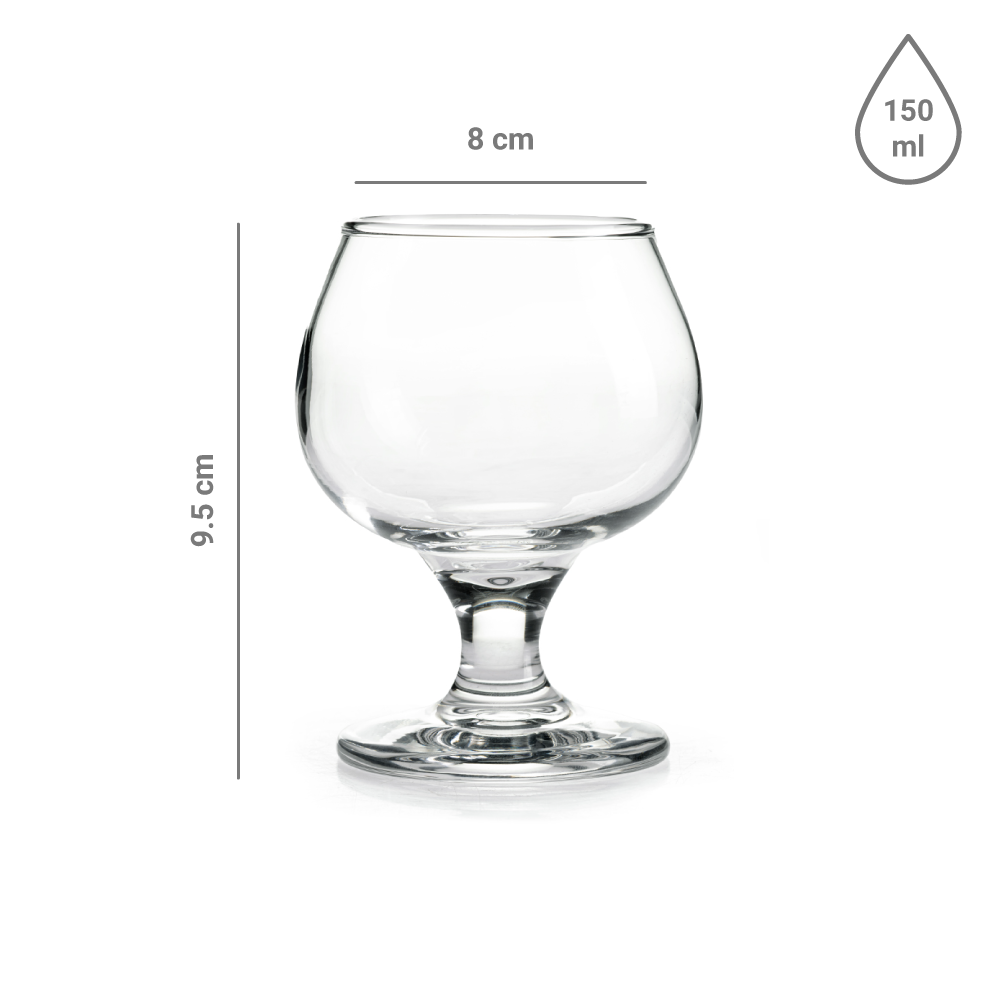 Copa Brandy 159ml Vidrio Lunita 24 Piezas - Imagen 2