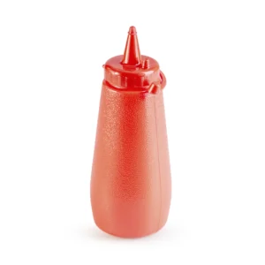 Botella Cátsup Exprimible Roja 350ml Plástico